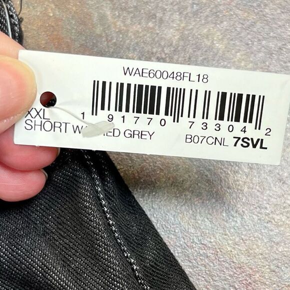 NWT Amazon Essentials Washed Grey Denim Look Pants XXL Short - Picture 3 of 7